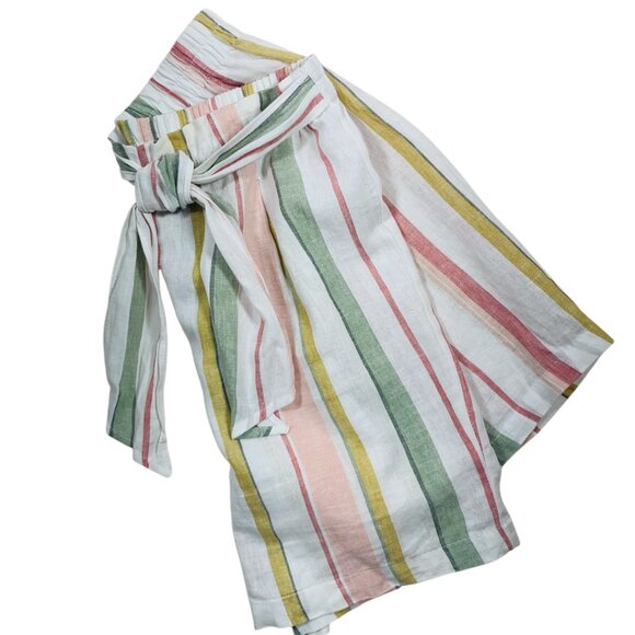 High Rise Stripe Paperbag Shorts size small LAND & SEA - Picture 4 of 12